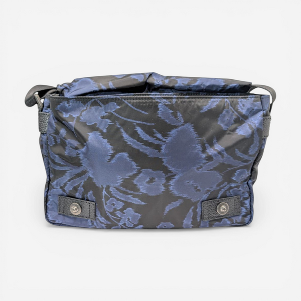 Salvatore Ferragamo Nylon Men's 726383 Black/Blue Messenger Bag MSRP $995 - THE SOLIST