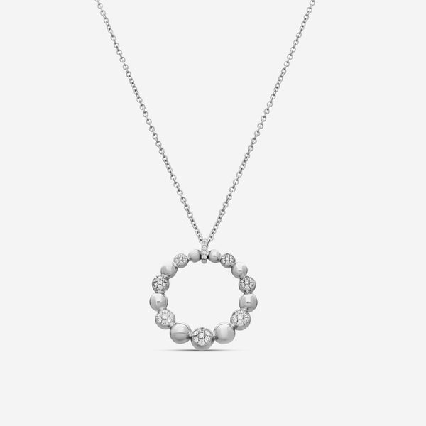 Mémoire Golden Bubbles Classic 18K White Gold Diamond Pendant Necklace MSGBMRP-0050TW - THE SOLIST