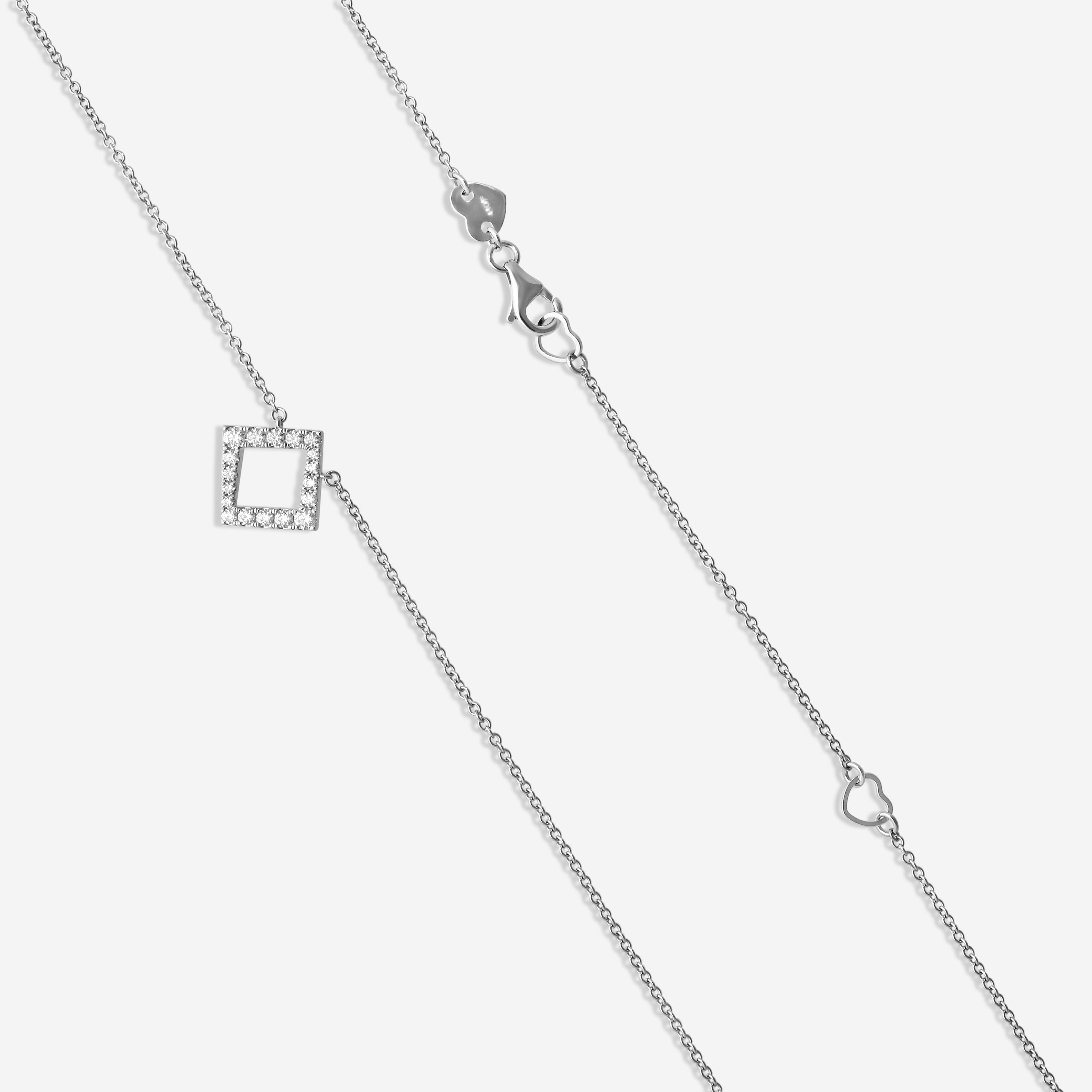 Hearts On Fire Charmed 18K White Gold Diamond Pendant Necklace HFPCSQ00288W