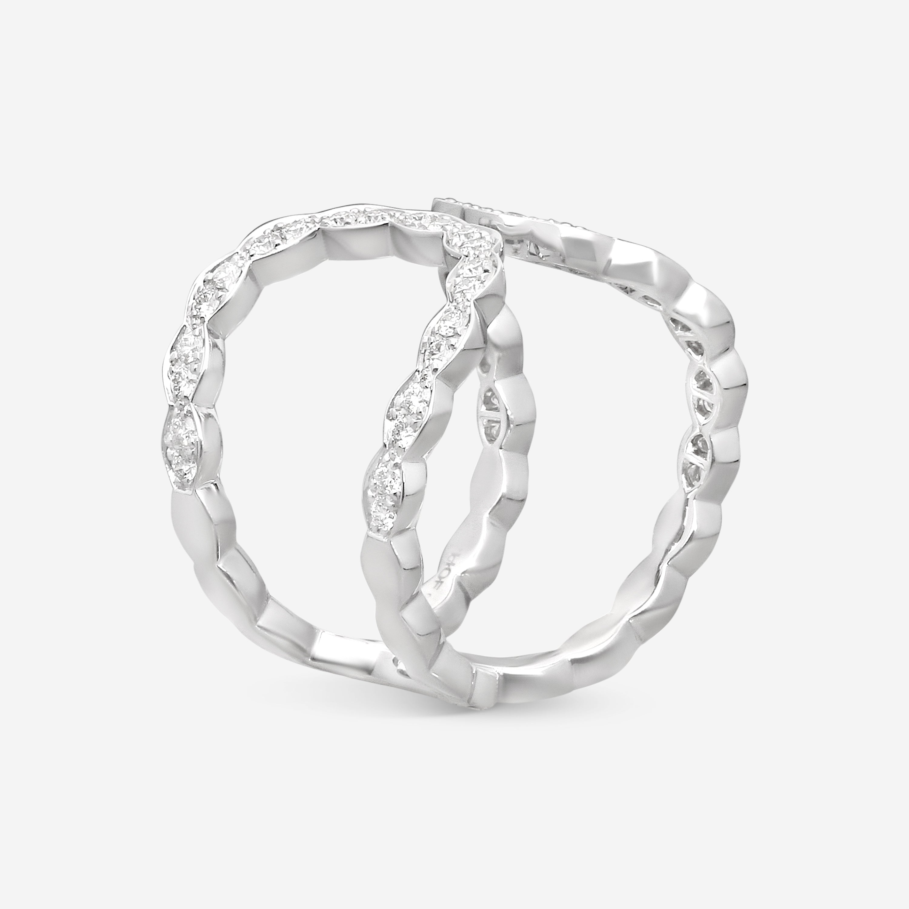 Hearts On Fire Lorelei 18K White Gold Diamond Open Ring Sz. 7.5 HFRLORFLOPN00558W