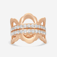 Hearts On Fire Lorelei 18K Rose Gold Diamond Right Hand Ring Sz. 6.5 HFRLORL01058R
