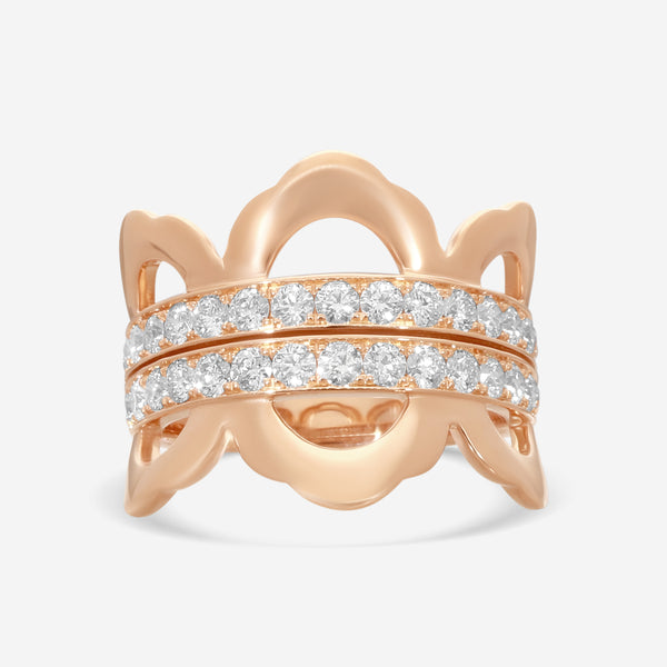 Hearts On Fire Lorelei 18K Rose Gold Diamond Right Hand Ring Sz. 6.5 HFRLORL01058R