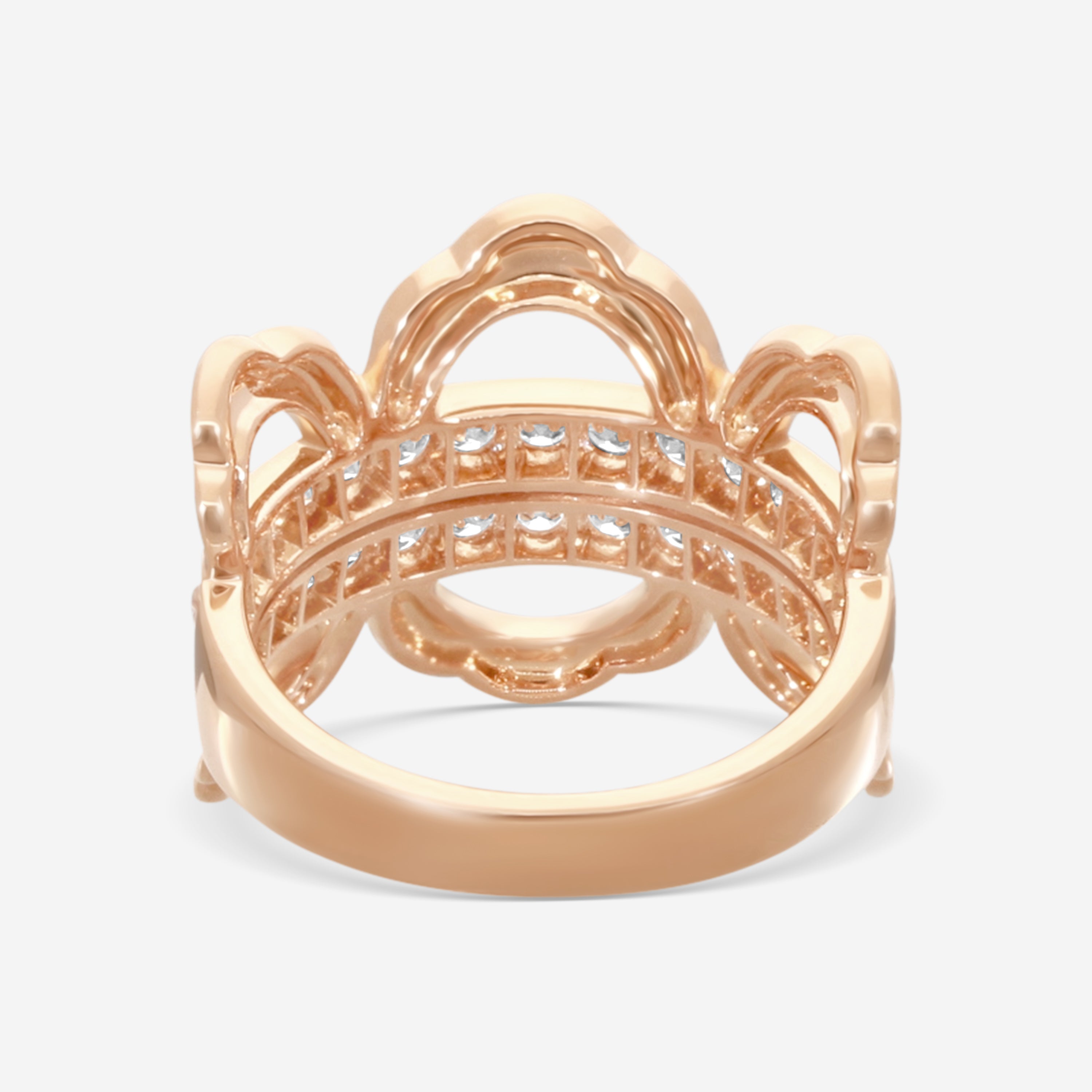 Hearts On Fire Lorelei 18K Rose Gold Diamond Right Hand Ring Sz. 6.5 HFRLORL01058R