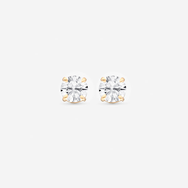 Ina Mar 14K Yellow Gold Four-Prong Round Cut IGI Certified Lab Grown Solitaire 1.50ct.twd. Diamond Stud Earrings 150S3100LGY4