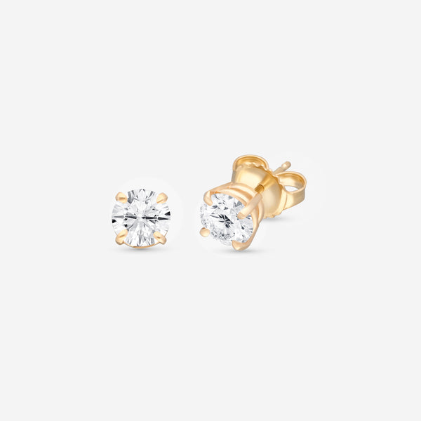 Ina Mar 14K Yellow Gold Four-Prong Round Cut IGI Certified Lab Grown Solitaire 1.50ct.twd. Diamond Stud Earrings 150S3100LGY4