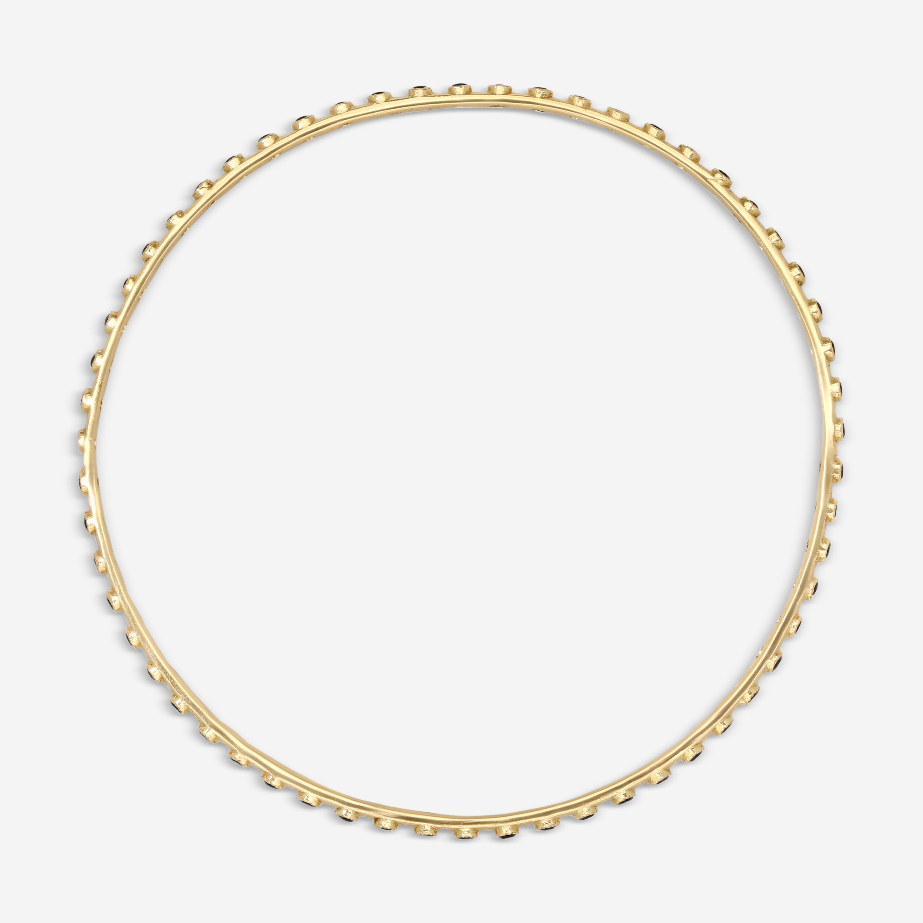 Armenta Sueno 18K Yellow Gold Black Sapphire Bangle Bracelet 15140