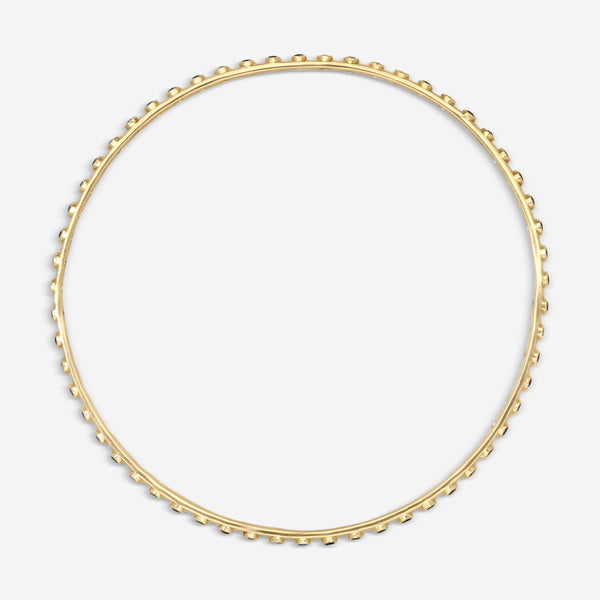 Armenta Sueno 18K Yellow Gold Black Sapphire Bangle Bracelet 15140