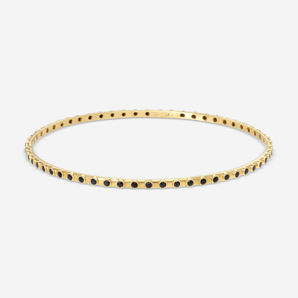 Armenta Sueno 18K Yellow Gold Black Sapphire Bangle Bracelet 15140