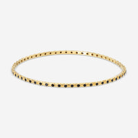Armenta Sueno 18K Yellow Gold Black Sapphire Bangle Bracelet 15140