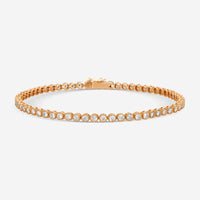 Mémoire - Milgrain 18K Rose Gold Line Diamond Bracelet CBDD134-18KR - THE SOLIST