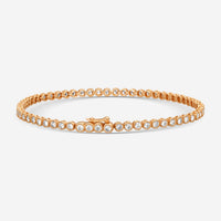 Mémoire - Milgrain 18K Rose Gold Line Diamond Bracelet CBDD134-18KR - THE SOLIST