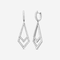 Mémoire - Essentials Kite 18K White Gold Diamond 1.68ct Drop Earrings CHH01K1-18KW - THE SOLIST