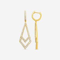Mémoire - Essentials Kite 18K Yellow Gold Diamond 1.68ct Drop Earrings CHH01K1-18KY - THE SOLIST