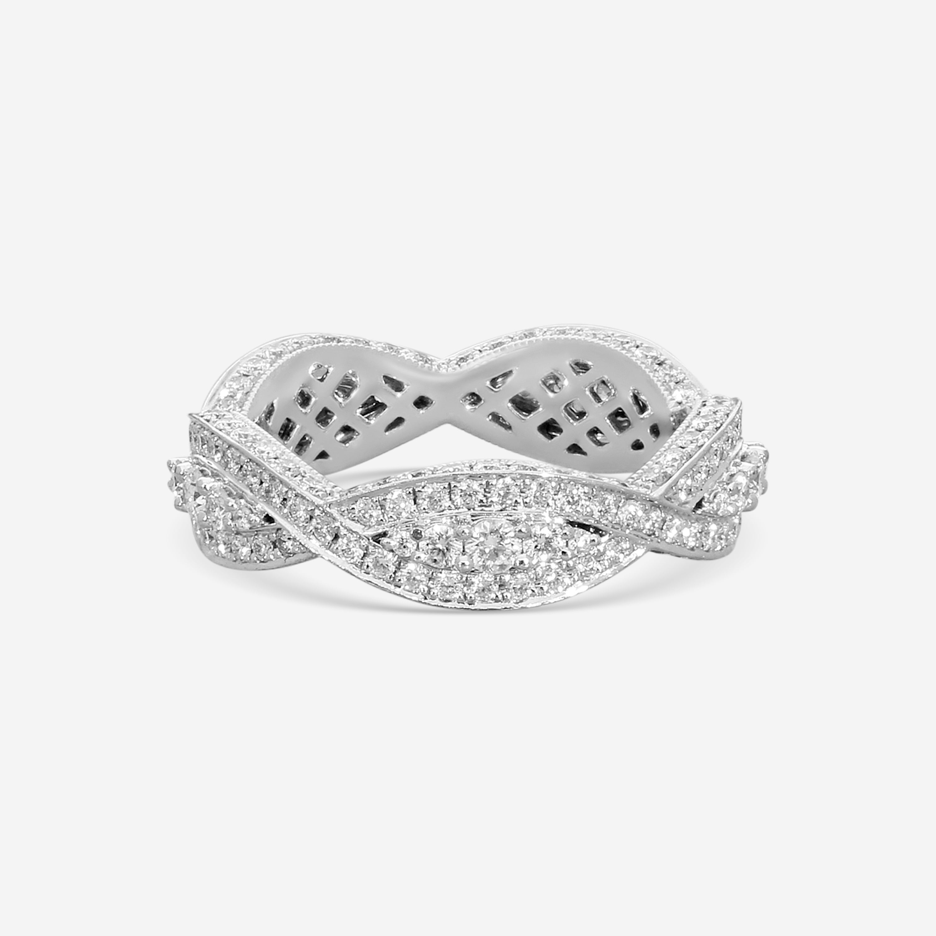Mémoire - 18K White Gold Vintage Eternity 1.52 ct. Diamond Ring EMVG102-PT - THE SOLIST