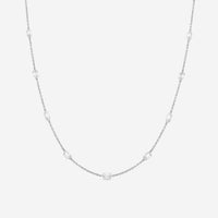 Lugano 18K White Gold Diamond Station Necklace 1149460 - THE SOLIST