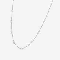 Lugano 18K White Gold Diamond Station Necklace 1149460 - THE SOLIST