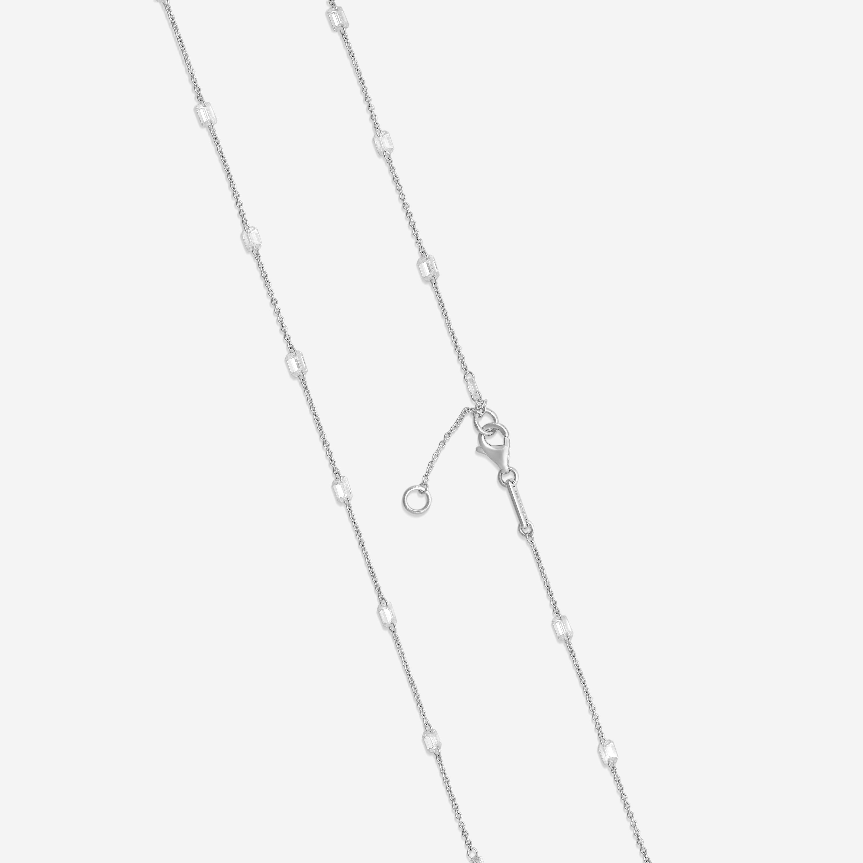 Lugano 18K White Gold Diamond Station Necklace 1149460 - THE SOLIST