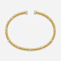 Lugano 18K Yellow Gold Diamond Cuff Bracelet 226-43 - THE SOLIST