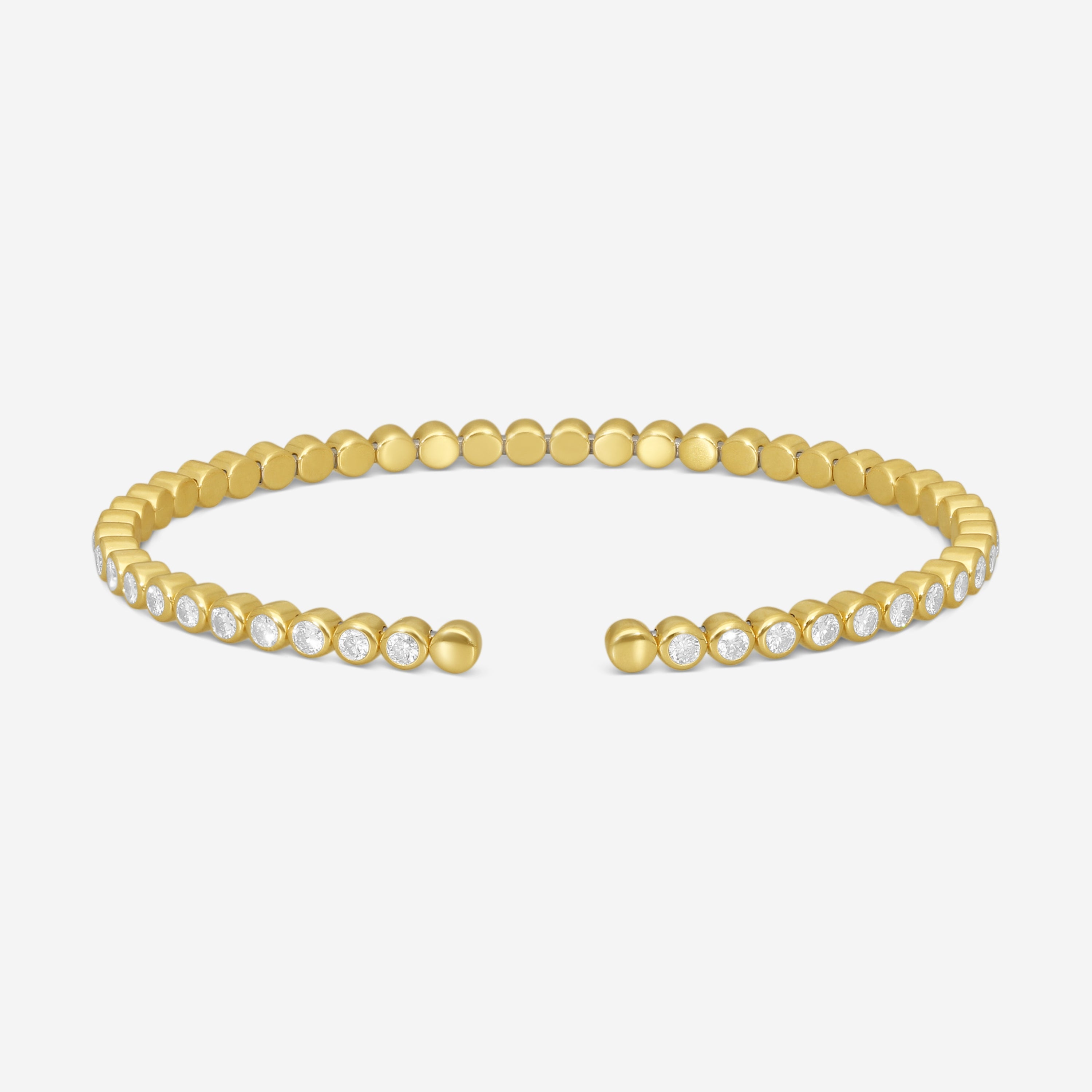 Lugano 18K Yellow Gold Diamond Bangle Bracelet 1316153