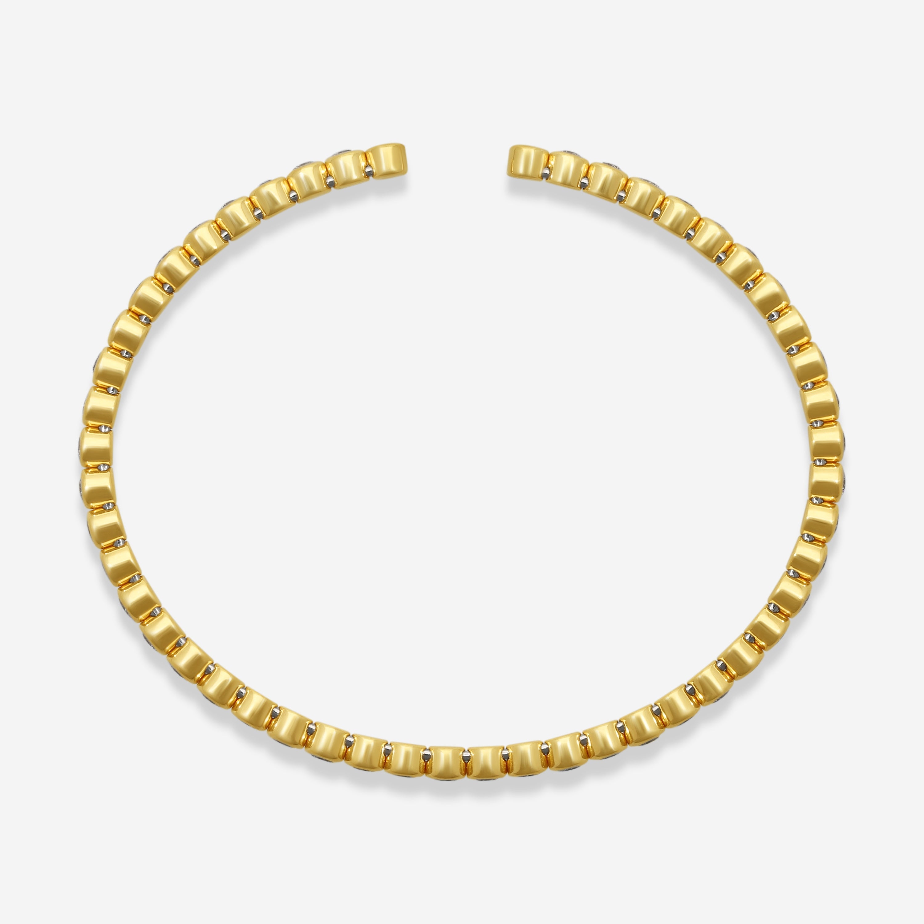 Lugano 18K Yellow Gold Diamond Bangle Bracelet 1316153