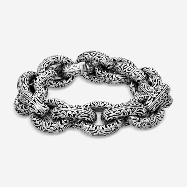 KONSTANTINO - "Ss Classic" (Link) - S/S Large Carved Link Bracelet - BMK4094-131

Length: 7INCHES
Retail $1,080.00 - THE SOLIST