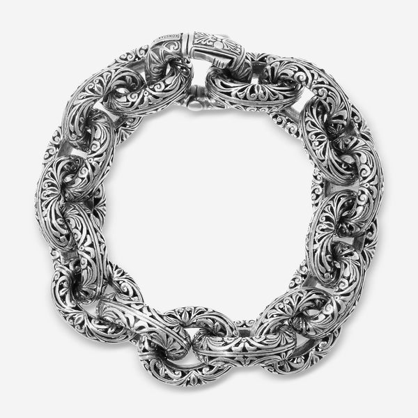 KONSTANTINO - "Ss Classic" (Link) - S/S Large Carved Link Bracelet - BMK4094-131

Length: 7INCHES
Retail $1,080.00 - THE SOLIST