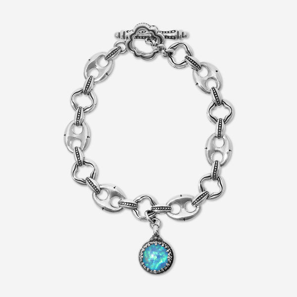 KONSTANTINO - "Ultra" (Link) - S/S Opal Doublet Bracelet - MOP Doublet, 9mm - BKJ695-611

Length: 7.5 INCHES
Retail $890.00 - THE SOLIST