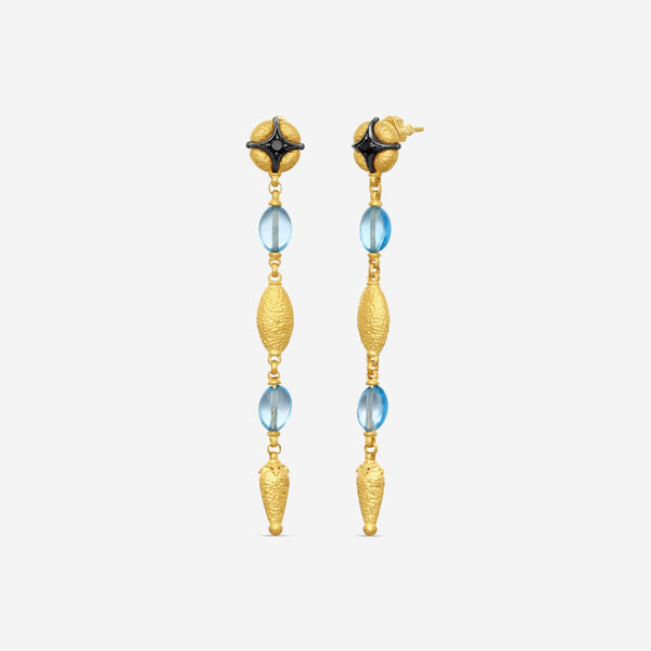 KONSTANTINO - "Callas" (Drop) - 18K Gold Blk Diamond-Swiss Bt Earrings - Swiss Blue TOP - SKMK03149-18KT-510

Length: 1.5"
Retail $3,620.00 - THE SOLIST