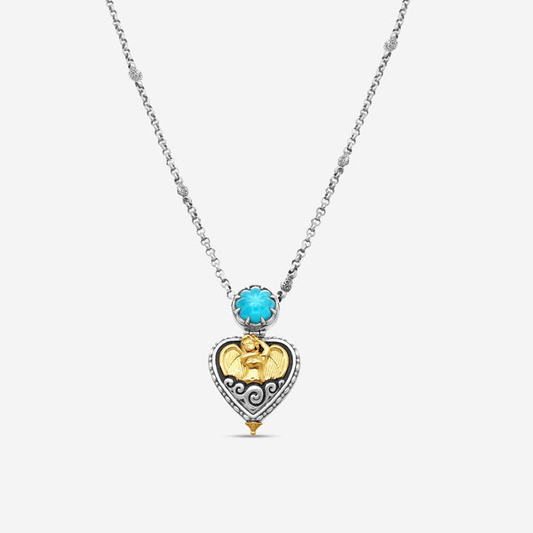 KONSTANTINO - "Angelic" 18K Gold & S/S Rock Crystal-Silika Doublet Necklace - KOMK4773-370-18

Length: 18 INCHES
Retail $2,230.00 - THE SOLIST