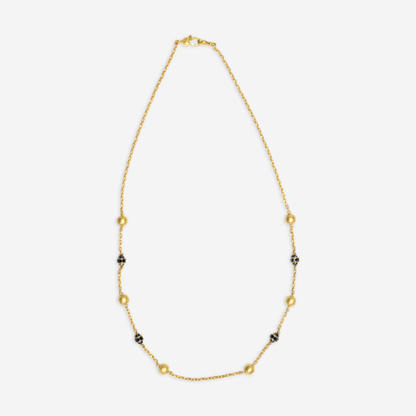 KONSTANTINO - "Callas" 18K Gold Blk Diamond Necklace - Blkdiamond, 0.849Ct - KOMK06041-18KT-110

Length: 18 INCHES
Retail $9,570.00 - THE SOLIST