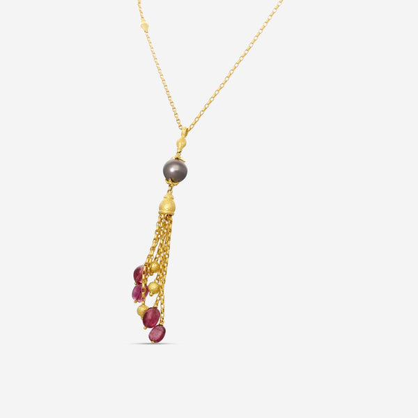 KONSTANTINO - "Callas" 18K Gold Pt-Tahiti Pearl-Blk - Blk Pearl Necklace, Blk Pearl: 5mm - KOMK06042-18KT-647

Length: 28 INCHES
Retail $12,140.00 - THE SOLIST