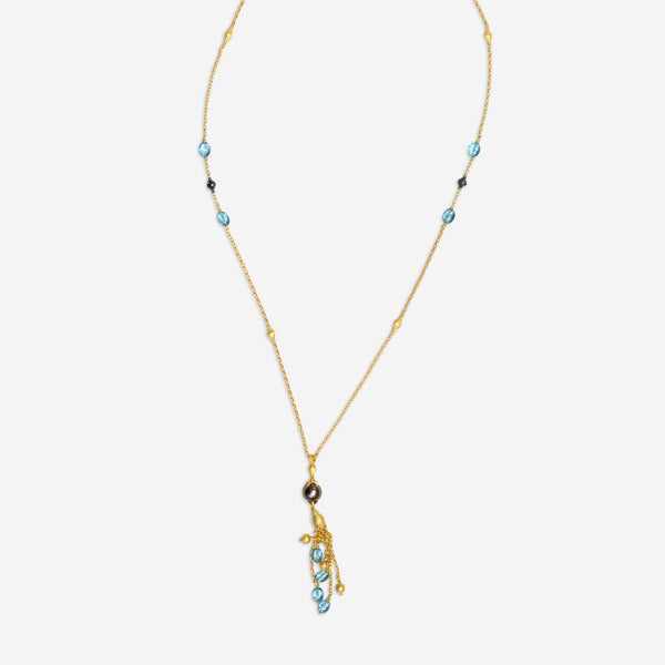 KONSTANTINO - "Callas" 18K Gold Bt-Tahiti Pearl-Blk - Blk Pearl Necklace; Blk Pearl: 5mm - KOMK06042-18KT-648

Length: 28INCHES
Retail $11,340.00 - THE SOLIST
