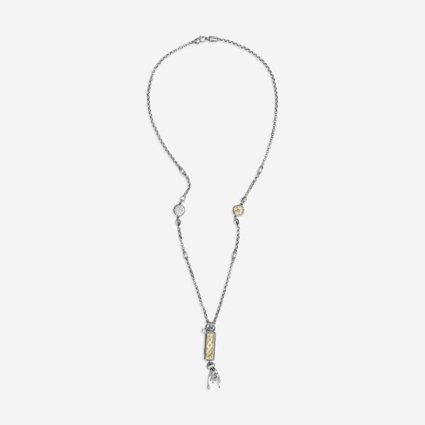 KONSTANTINO - "Hestia" 18K Gold & S/S MOP Pearl Necklace -  KOMK4732-280-28 2U

Length: 28 INCHES
Retail $1,270.00 - THE SOLIST