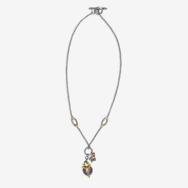 KONSTANTINO - "Paradise" 18K Gold & S/S  Necklace - Corundum, 1.50mm; Corundum, 2.25mm - KOKJ485-545-18

Length: 18 INCHES
Retail $2,900.00 - THE SOLIST