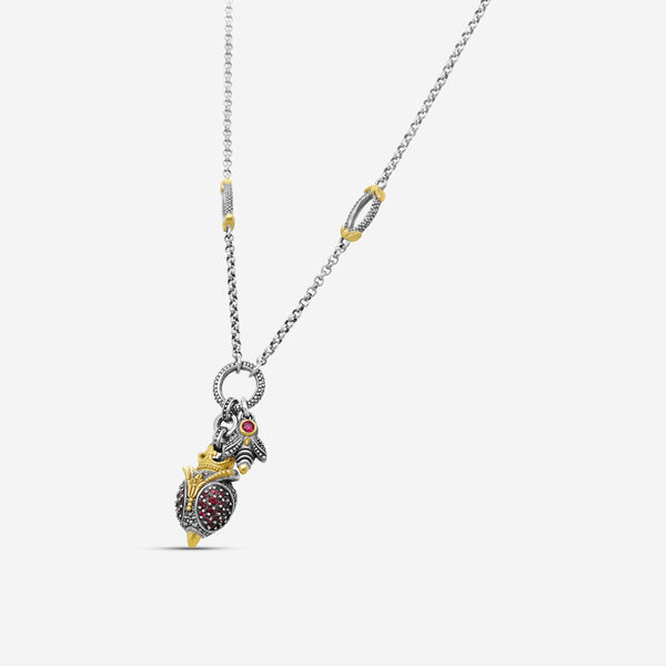 KONSTANTINO - "Paradise" 18K Gold & S/S  Necklace - Corundum, 1.50mm; Corundum, 2.25mm - KOKJ485-545-18

Length: 18 INCHES
Retail $2,900.00 - THE SOLIST