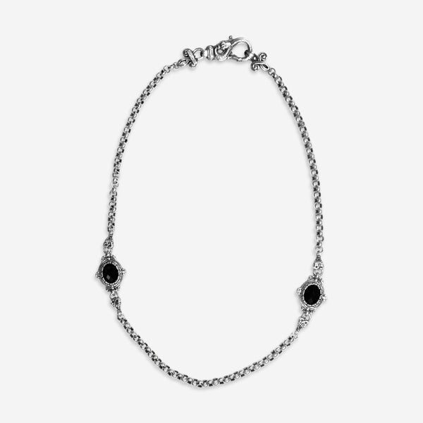 KONSTANTINO - S/S Necklace 18" 2U - Onyx, 9mm - KOMK4650-120-CUT-18

Length: 18 INCHES
Retail $790.00 - THE SOLIST