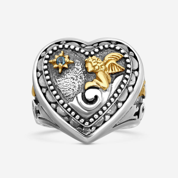KONSTANTINO - "Angelic" Angel Heart Labradorite Ring - LB TOP: 0.015Ct - DKJ926-298 S8

Ring Size: 8
Retail $970.00 - THE SOLIST