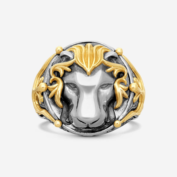 KONSTANTINO - "Minos" 18K Gold & S/S Lion Head Ring - DKJ668-130 S12 - THE SOLIST