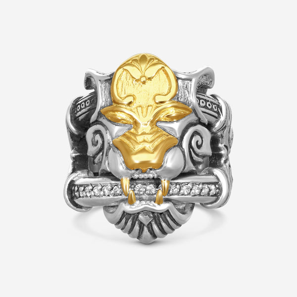 KONSTANTINO - "Minos" 18K Gold & S/S Diamond Lion Head Ring - DKJ736-130-109 S9 - THE SOLIST
