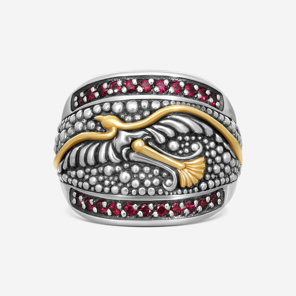 KONSTANTINO - "Paradise" 18K Gold & S/S  Ring - Corundum, 1.50mm - DKJ942-545 S8

Ring Size: 8
Retail $1,140.00 - THE SOLIST