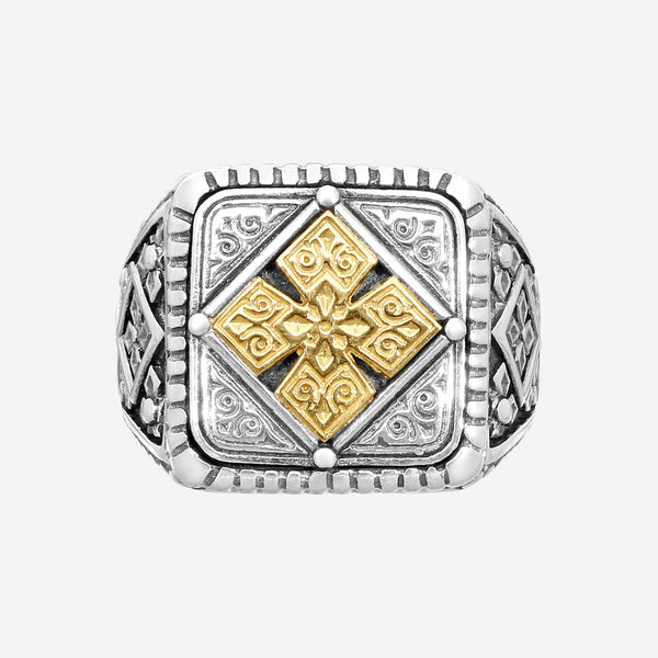 KONSTANTINO - "Sg Classic" 18K Gold & S/S Mlts Sq Ring S10 - DMK1919-130
Retail $740.00 - THE SOLIST