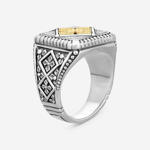 KONSTANTINO - "Sg Classic" 18K Gold & S/S Mlts Sq Ring S10 - DMK1919-130
Retail $740.00 - THE SOLIST