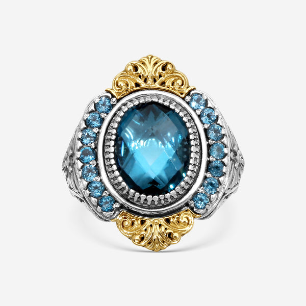 KONSTANTINO - "Thalassa" 18K Gold & S/S LB TOP Ring - LB TOP: 10.5 X 8.3mm - DMK2016-298-CUT
Retail $1,130.00 - THE SOLIST