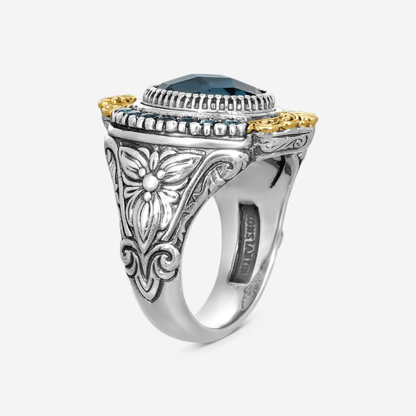 KONSTANTINO - "Thalassa" 18K Gold & S/S LB TOP Ring - LB TOP: 10.5 X 8.3mm - DMK2016-298-CUT
Retail $1,130.00 - THE SOLIST