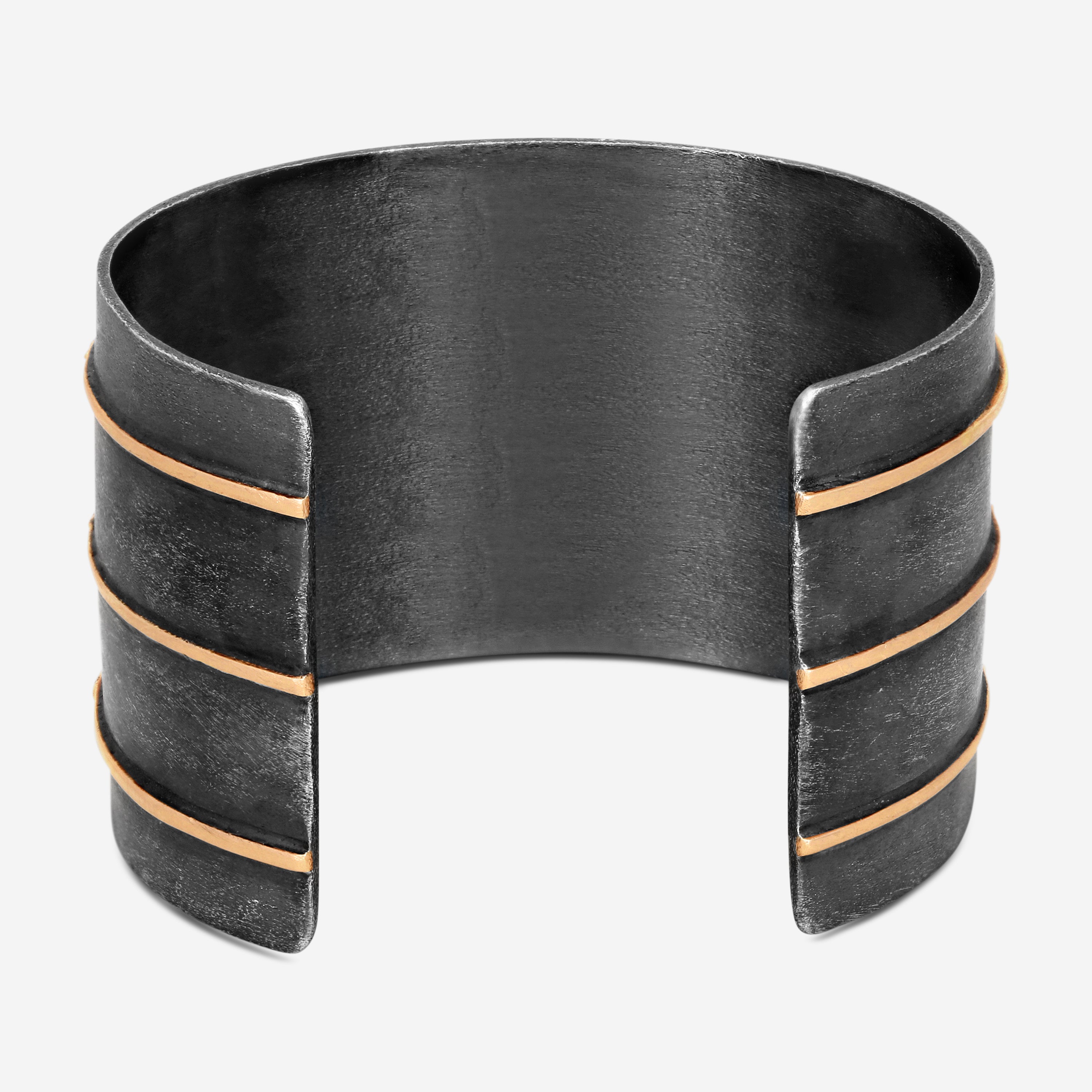 Armenta Rose World 14K Rose Gold & Blackened Sterling Silver Champagne Diamond Cuff Bracelet 15901 - THE SOLIST