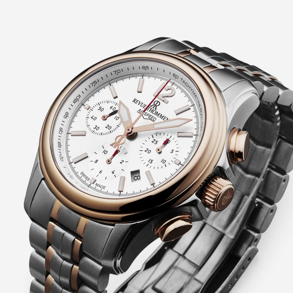 Revue Thommen Airspeed Chronograph Stainless Steel Automatic Men's Watch 16041.6