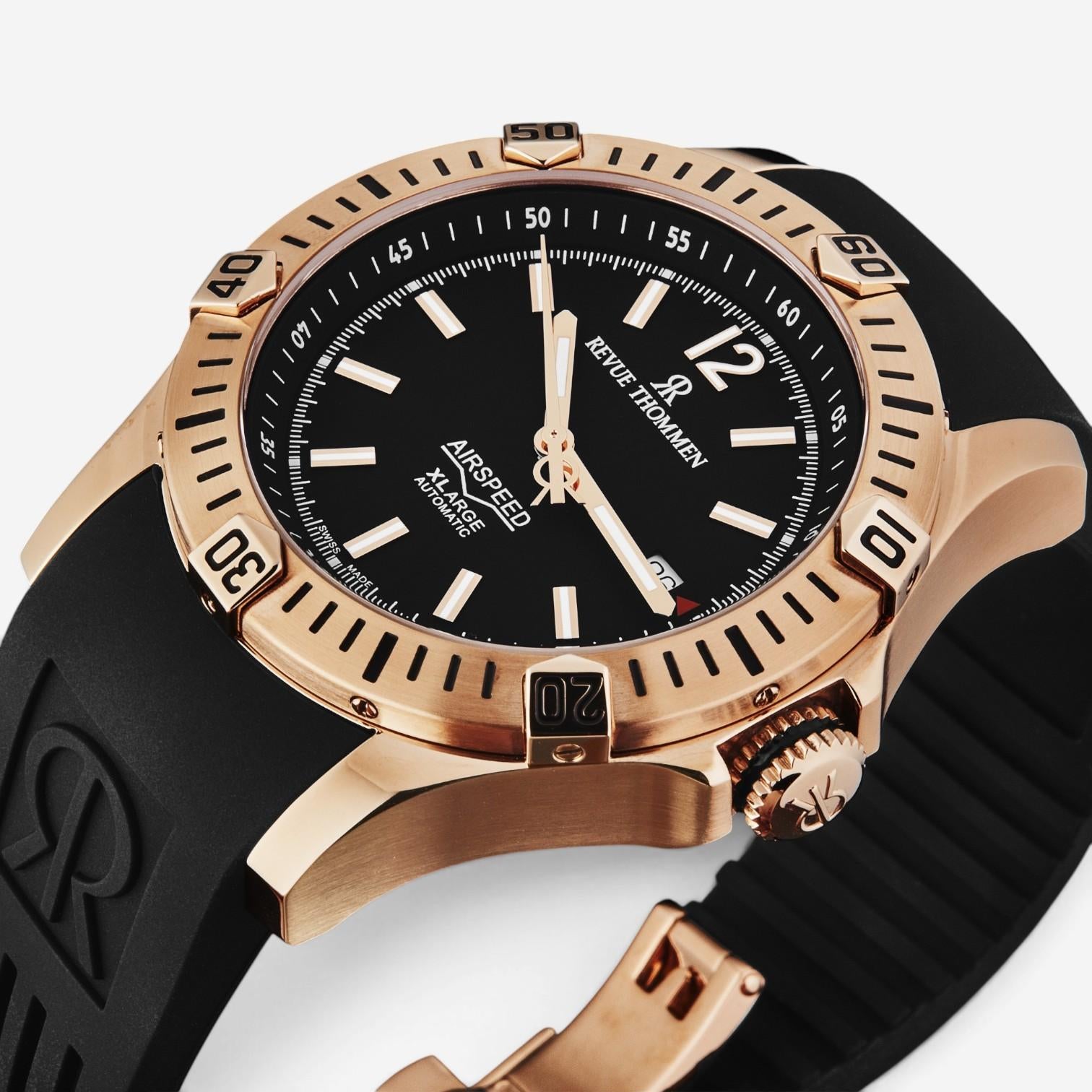 Revue Thommen Airspeed Rose Gold Stainless Steel Automatic Men's Watch 16070.466