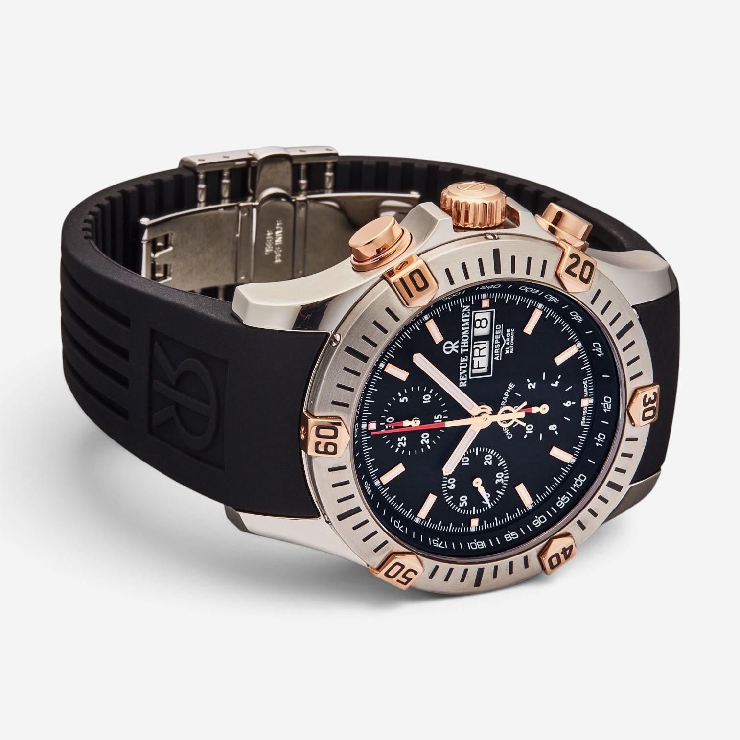 Revue Thommen Airspeed Chronograph Stainless Steel Automatic Men's Watch 16071.6