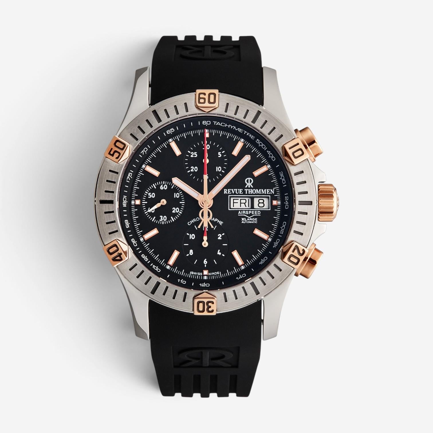 Revue Thommen Airspeed Chronograph Stainless Steel Automatic Men's Watch 16071.6