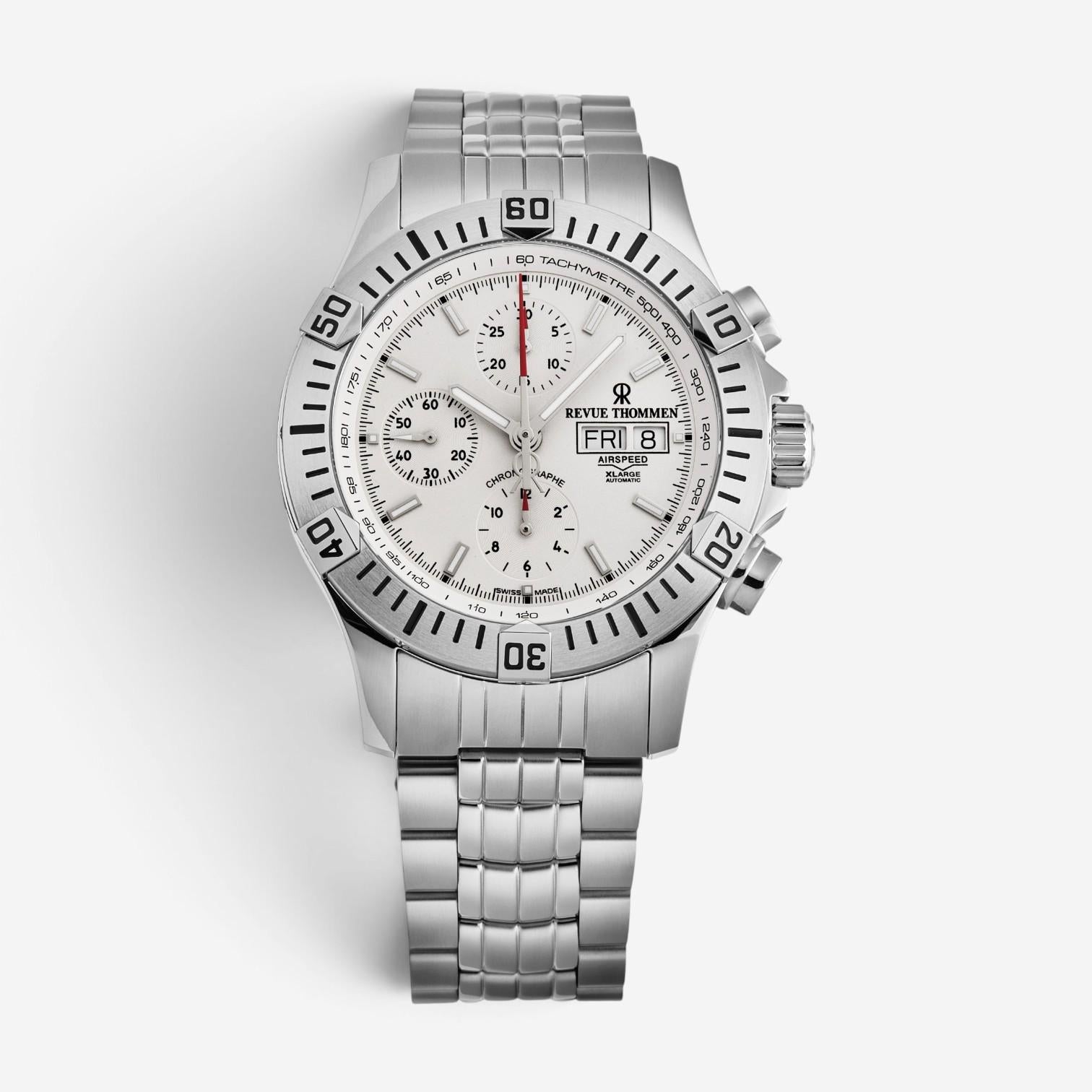 Revue Thommen Airspeed Chronograph Stainless Steel Automatic Men's Watch 16071.6